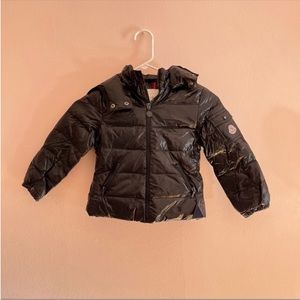 Moncler Bady Guibbotto Short Down Lightweight Puffer Jacket Girls black sz 3Y